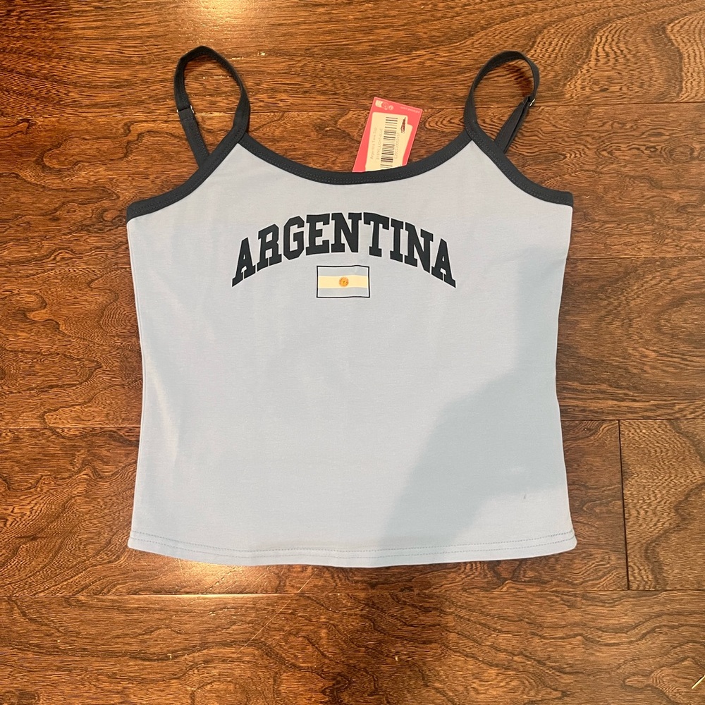 Edikted Light Blue Argentina Tank NWT